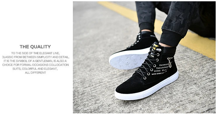 2024 Spring and autumn high top men's new soft sole casual sports shoes walking running breathable men's boots 39-46