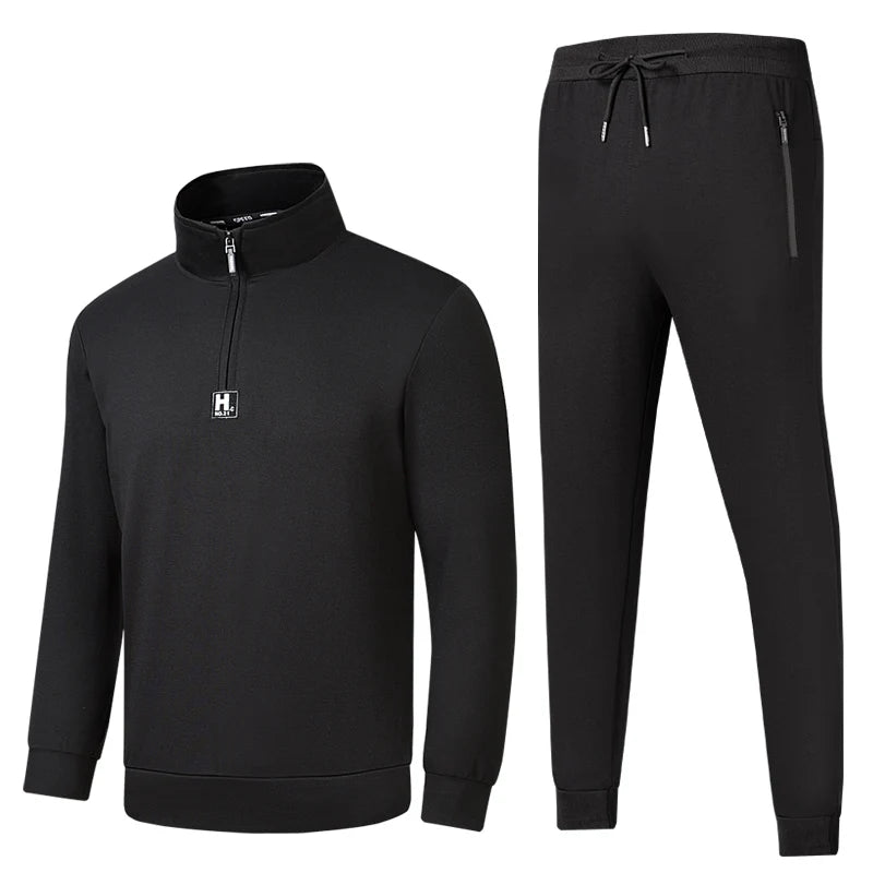 Spring Autumn Men Casual Sport Joggers Fitness Suits Tracksuit Men Running Slim Suit Sportswear Sweatshirt Pant 2 Piece Sets 5XL