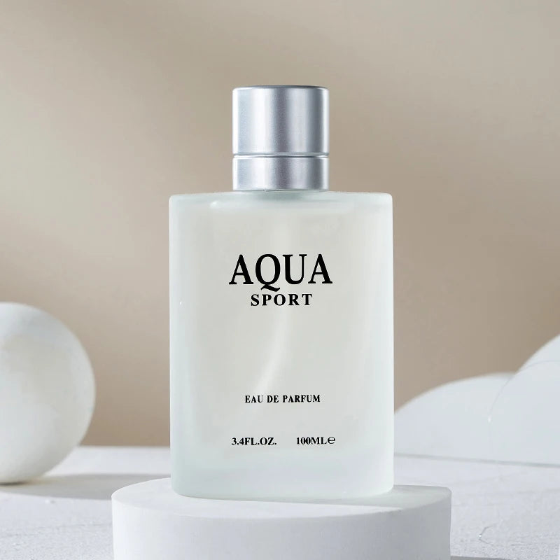 100ML 3.4FL.OZ AQUA Men's Eau de Parfum, Aquatic Aromatic Notes Perfume, Lime, Marine, Musk, Fresh Ocean Fragrance for Men