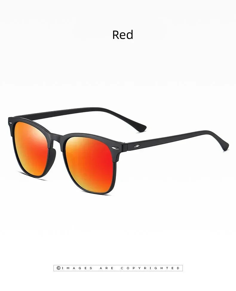 Polarized Coated Sunglasses Seaside Street Photos Retro and Fashionable Rice Studded Glasses Men Women Sports Driving Sun Glasse