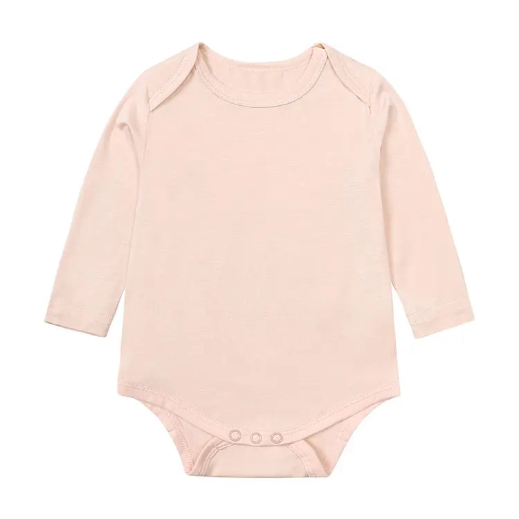 Bamboo Fiber Baby Girl Clothes Fashion Solid Color Long Sleeve Baby Clothing Boy Bodysuits Summer Newborn Clothes 0-24 Months