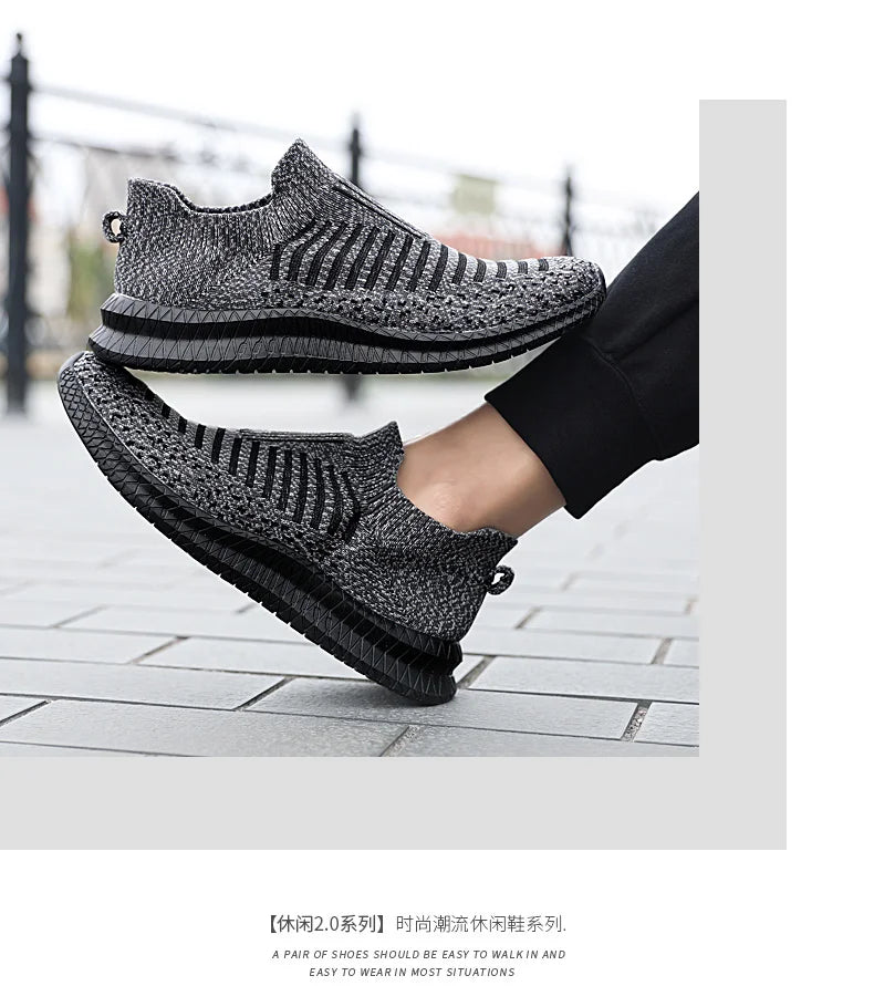 Men's sports casual shoes breathable large size comfortable fashion spring and autumn walking fitness men's shoes light