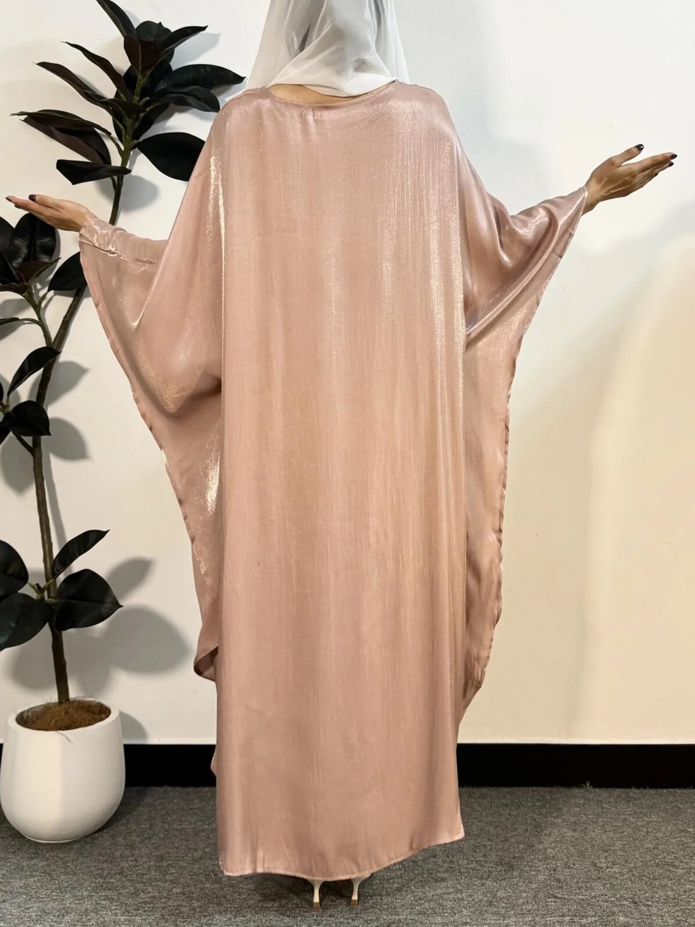 Muslim Abayas Loose Maxi Dresses Women Jilbabs Muslim Dress Casual Solid Robe Islamic Ramadan Dresses Kaftan