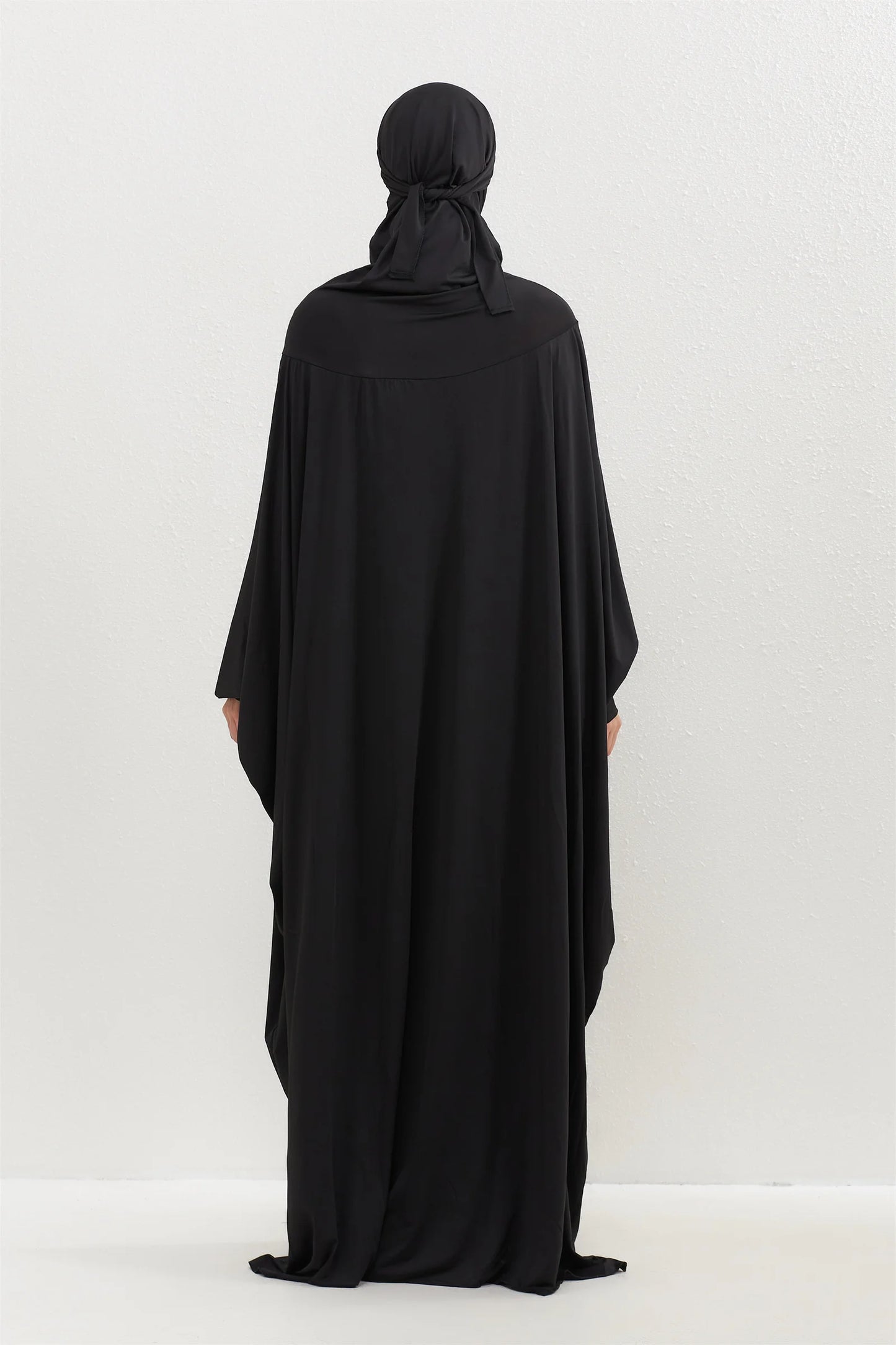 Muslim Abayas Hijab Hooded Smocking Sleeve One-piece Prayer Dress Women Jilbabs Kaftans Islamic Dubai Saudi Robe Turkish Modesty