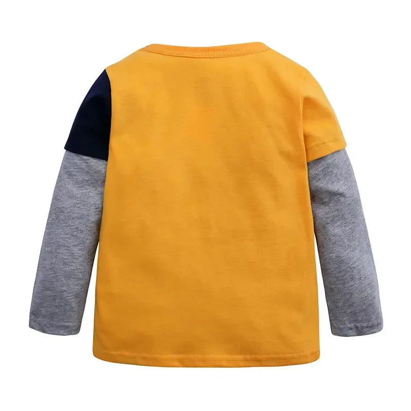 Long Sleeve Kids Boys' Clothing T-Shirts Spring Autumn Children Boy Tops Cartoon  T Shirts Cotton Kids Boys Clothes 3-10 Years