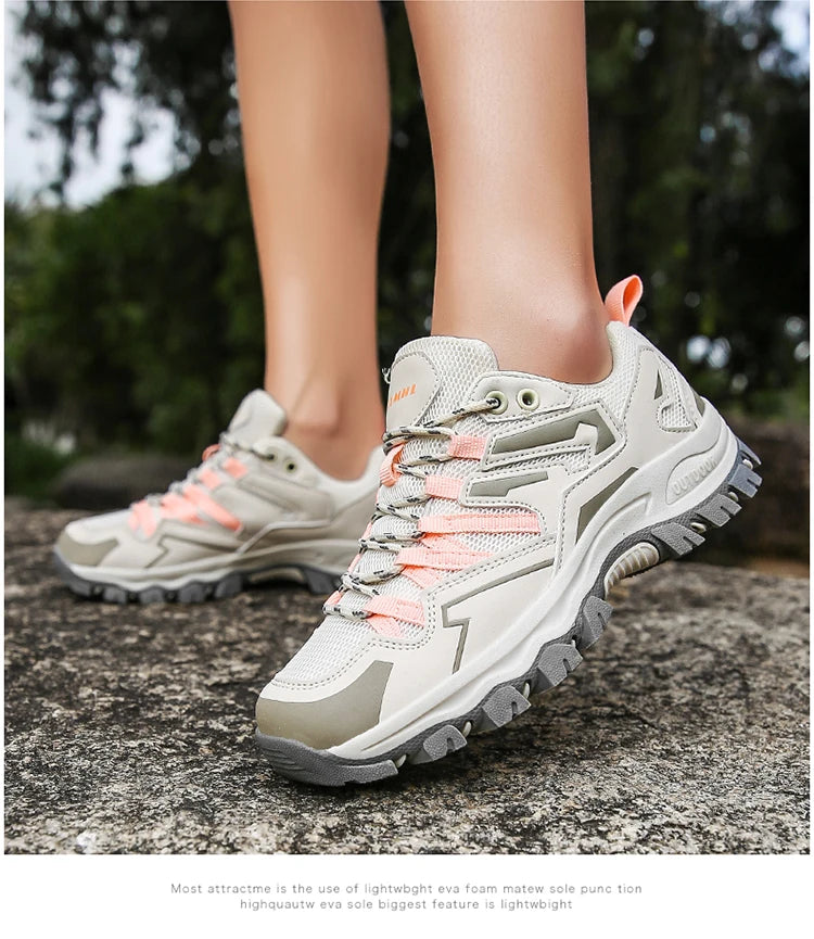 Large size men and women new spring and autumn leisure sports mountaineering shoes lovers anti-slip wear-resistant walking shoes