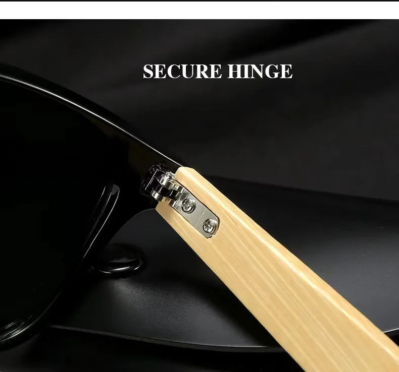 Bamboo Wood Vintage Square Polarized Sunglasses Men Women Luxury Brand Designer Sun Glasses Wooden Driving Fishing UV400 Eyewear