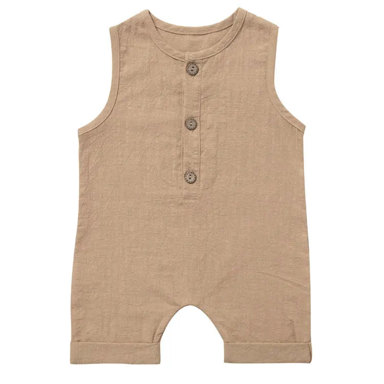 Summer Newborn Clothes Girl Rompers Fashion Solid Color Baby Boys Rompers Sleeveless Cotton Infant Clothing 3-12 Months