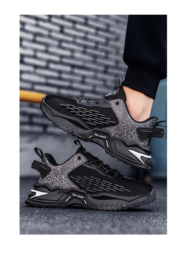 New men's 2024 running shoes mesh surface breathable outdoor sports shoes light casual shoes Spring and Autumn designer