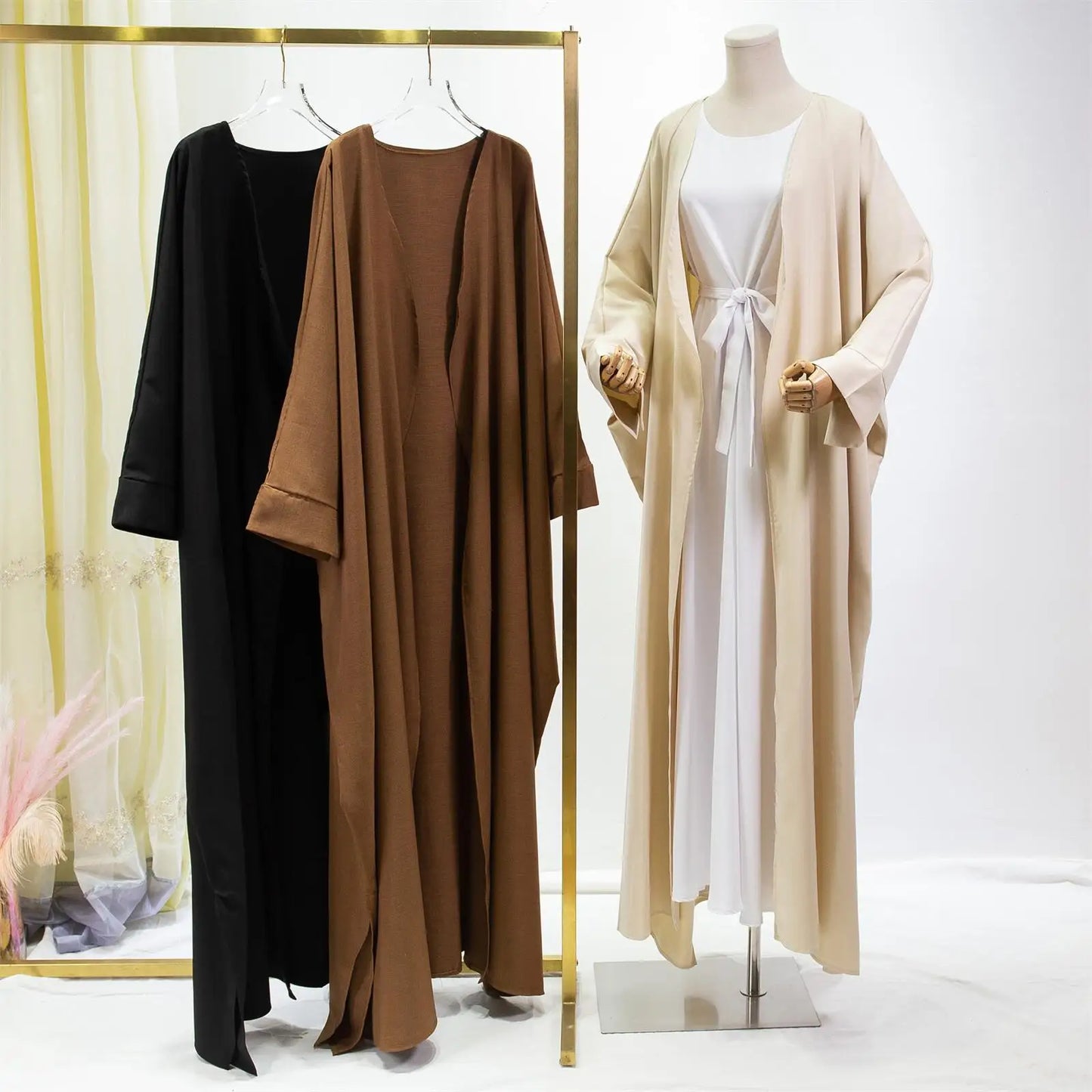 Women's Traditional Arabian Batwing Sleeve Abaya Muslim Loose Maxi Length Dress Women Jilbabs