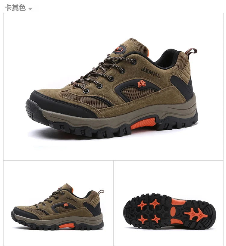 Men's hiking shoes Waterproof hiking shoes Men's climbing Outdoor sports casual shoes High top Fall/Winter hiking plus size 47