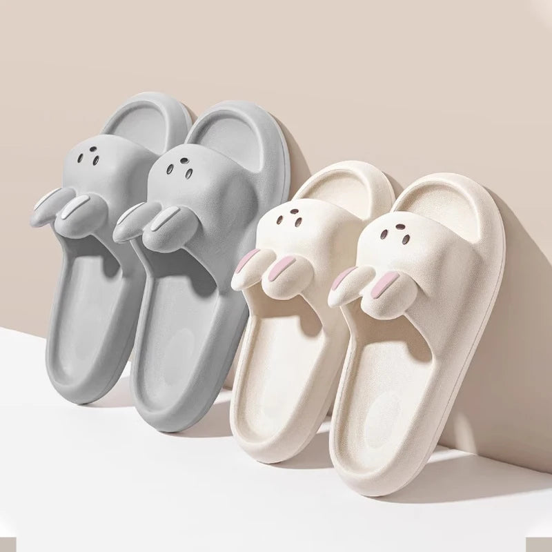 New Women's Sandals And Slippers, With Thick Soles And Cute Cartoon Quick Drying Slippers OnThe Outside, Indoor Soft Bathroom