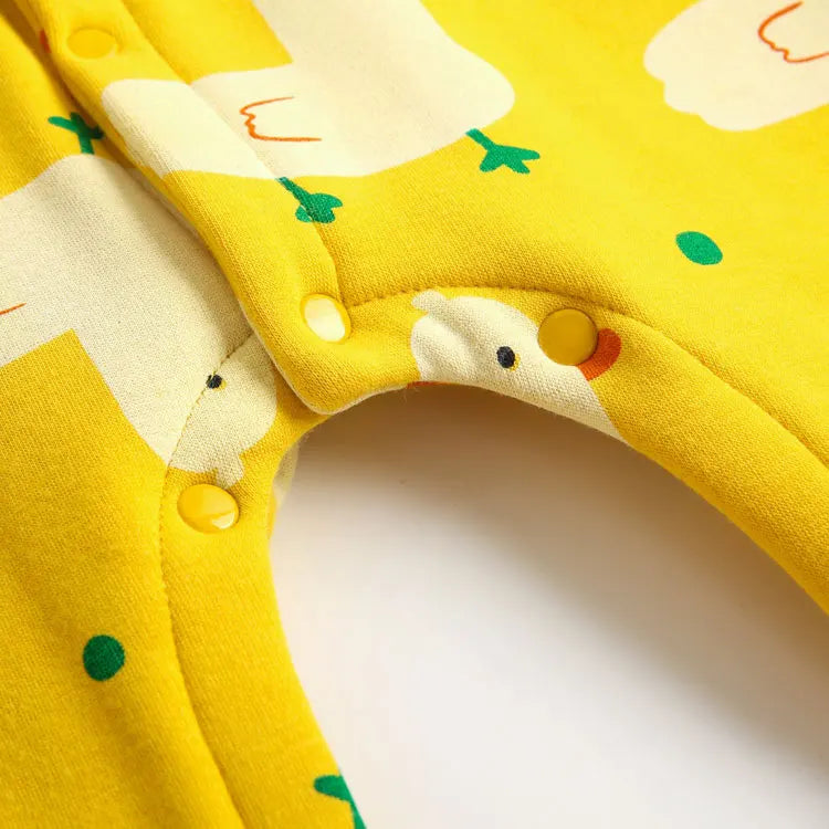 Cartoon Newborn Baby Clothes Boys Rompers Long Sleeve Hooded Baby Girl Romper Spring & Autumn Children Clothin 1-3 Years