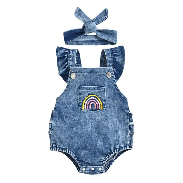 Summer Baby Girls Clothes Fashion Infant Clothes Boys Bodysuit Scarf Sleeveless Newborn Girls Bodysuit 0-18 Months