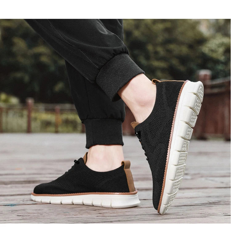 Fashion casual spring and autumn men's shoes breathable lightweight non-slip sports shoes new walking plus size flat men's shoes