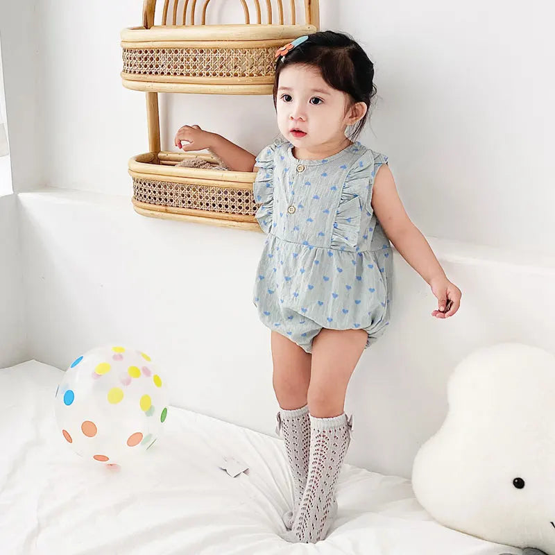 Fashion Summer Baby Boy Clothes Cartoon Print Newborn Clothes Girl Bodysuits Cotton Sleeveless Infant Girl Bodysuits 1-3 Years