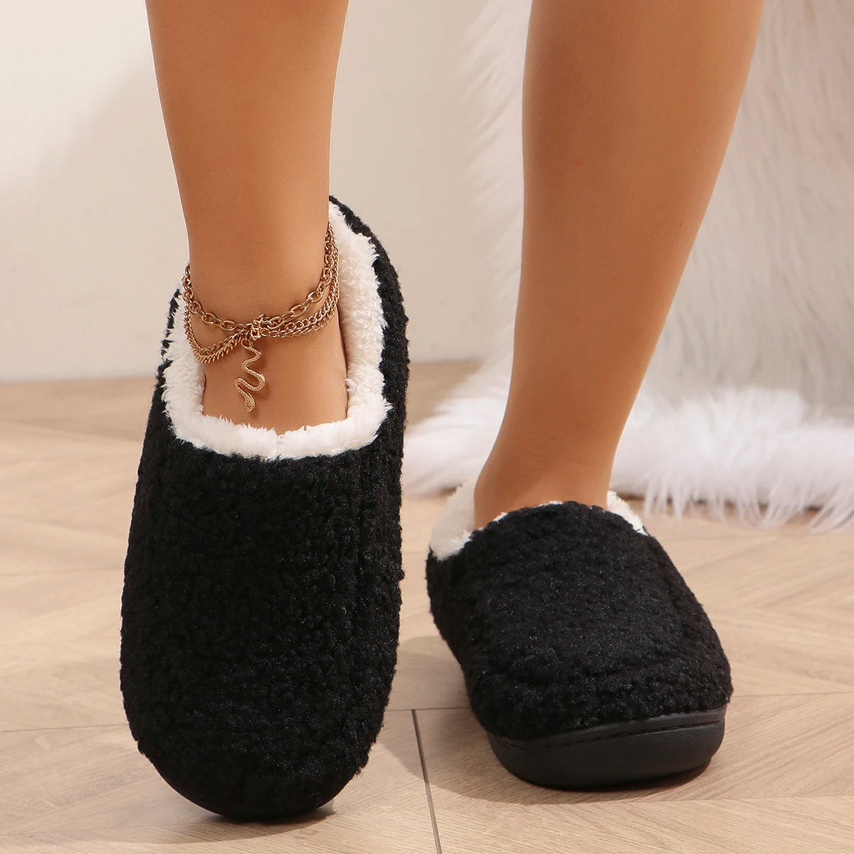 Women's new warm cotton shoes, comfortable and cute lazy shoes, cute short boots