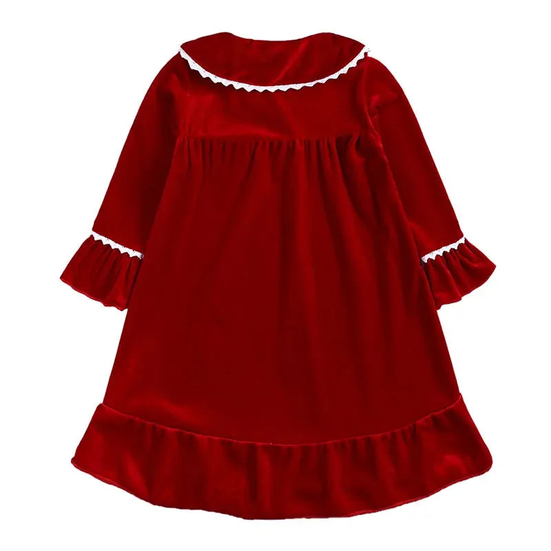 Solid Color Girls Casual Dresses Winter Kids Dresses for Girls Cotton Long Sleeve Children Clothing Girls Dress 1-11 Years