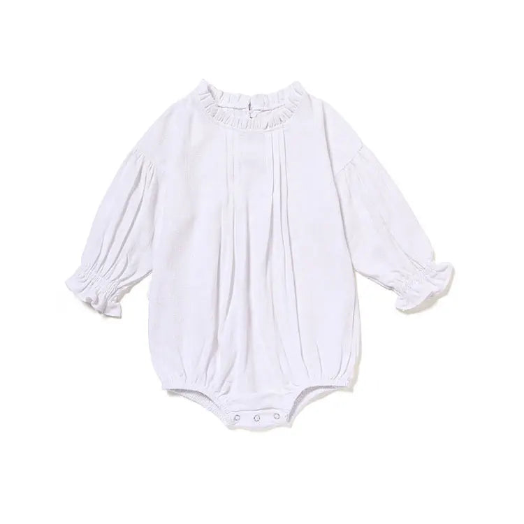 Fashion Solid Color Baby Clothes Boys Bodysuit Cotton Linen Long Sleeve Baby Girl Clothes Spring Newborn Clothing 3-24 Months