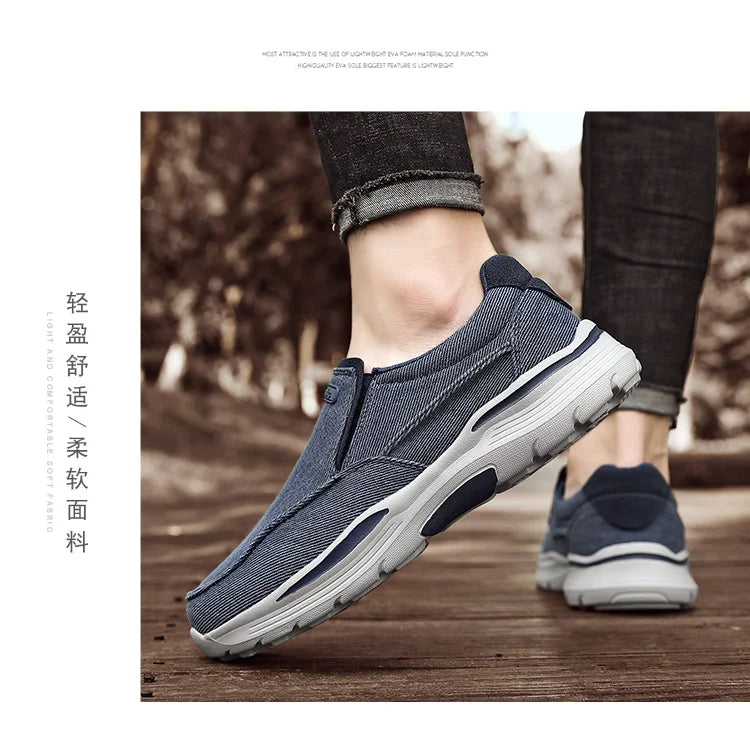 Men's casual canvas flats Men's spring and summer comfortable casual sports shoes large size driving walking shoes new39-48