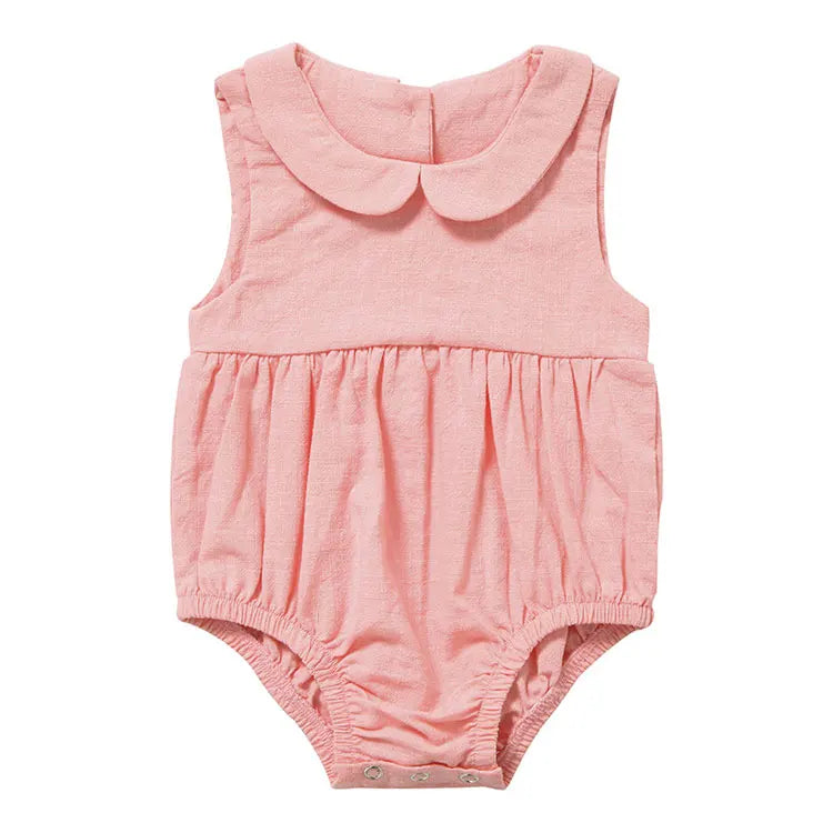 Fashion Solid Baby Clothes Girls Bodysuits Summer Infant Boy Bodysuits Cotton Sleeveless Newborn Clothing 0-12 Months