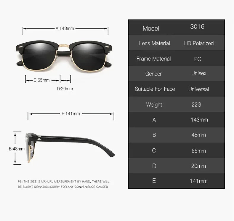 Half Frame Square Sunglasses Man Woman Luxury Brand Designer Sun Glasses Male Retro Rivet Mirror Eyewear Metal Gafas De Sol