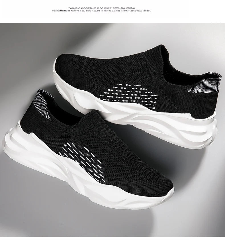 New men's and women's spring and autumn lovers flying woven sports casual shoes large size running shoes men's and women's shoes