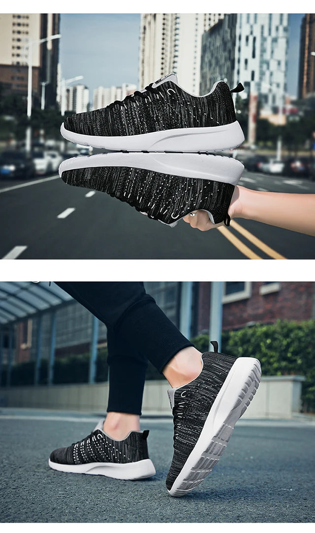 Designer new men's mesh surface breathable casual flat shoes Fashion comfortable non-slip walking running men's shoes