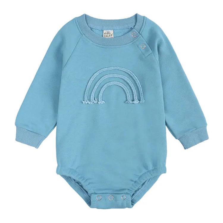 Fashion Rainbow Baby Girl Bodysuit Spring Autumn Newborn Clothes Boys Bodysuit Cotton Long Sleeves Baby Bodysuit 3-24 Months