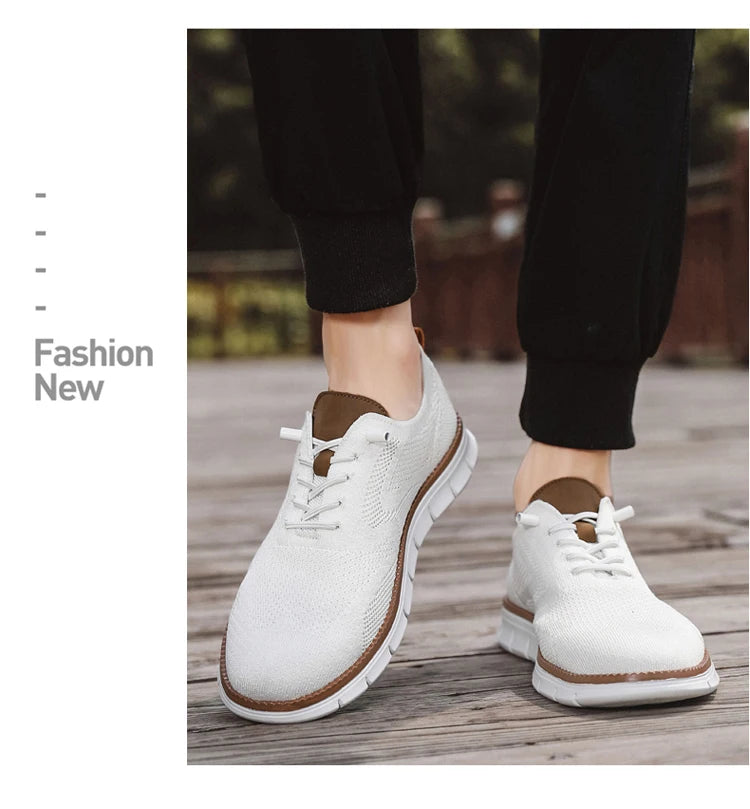 Fashion casual spring and autumn men's shoes breathable lightweight non-slip sports shoes new walking plus size flat men's shoes