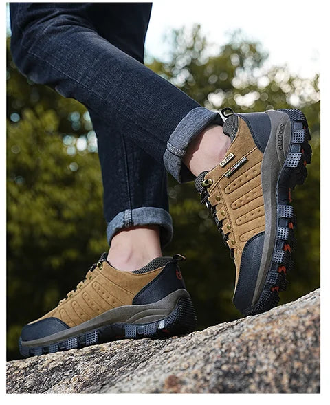 2024 Men's leisure sports outdoor hiking shoes plus size men jogging mountaineering men's shoes non-slip Spring and autumn new