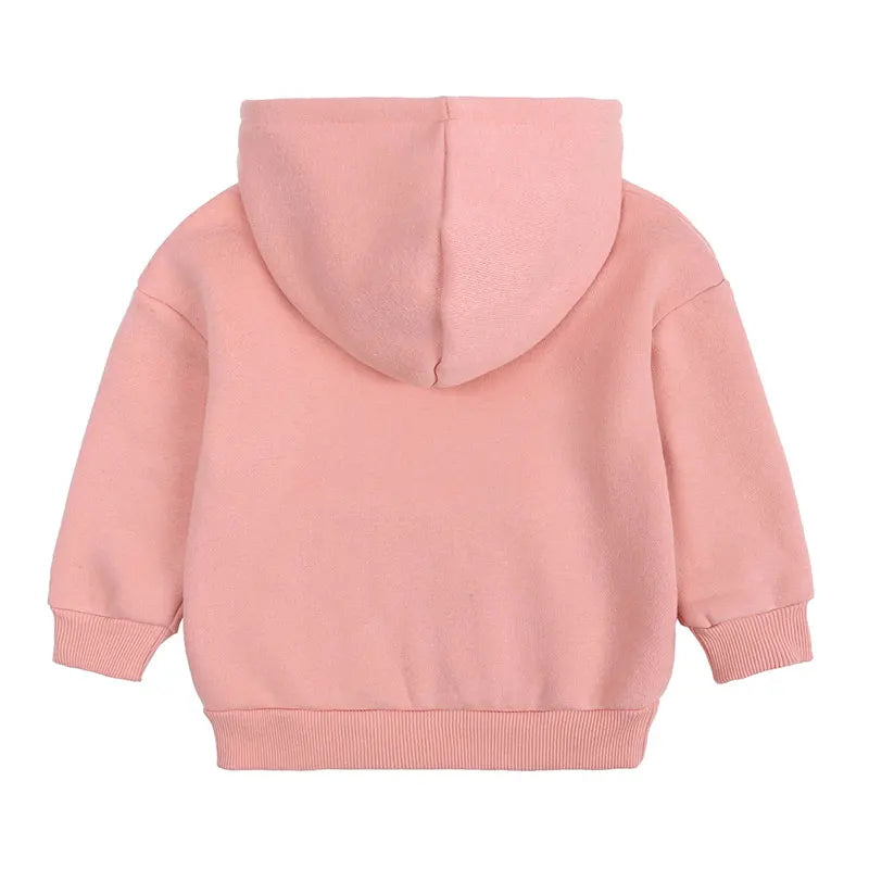 Fashion Solid Color Children's Clothing Boys Hoodies Winter Warm Kids Clothes Girls Tops Cotton Long Sleeve Hoodies 1-13 Years