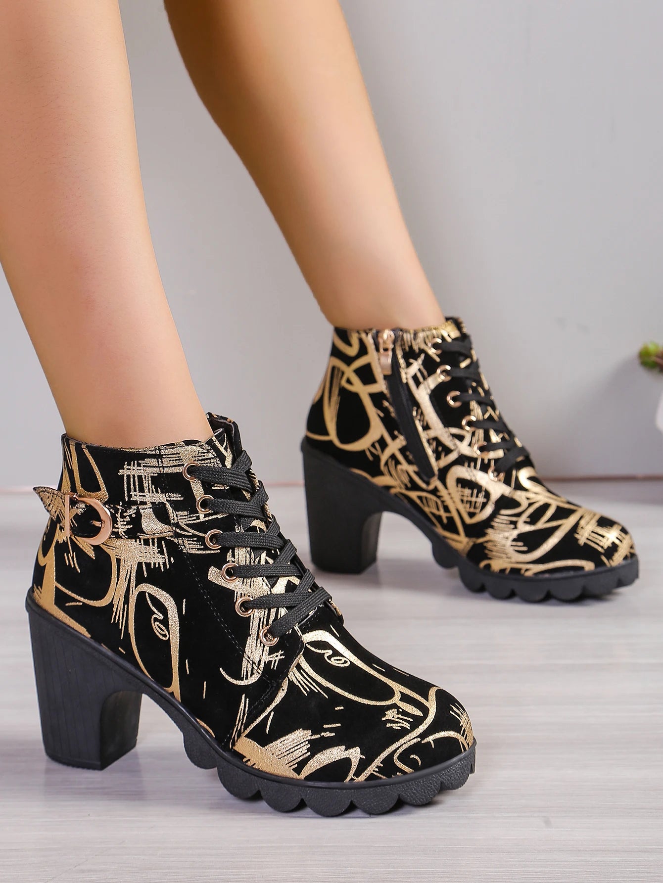 Women's new leopard print short boots 2024 new autumn and winter casual fashion women's shoes internet famous Chelsea boots