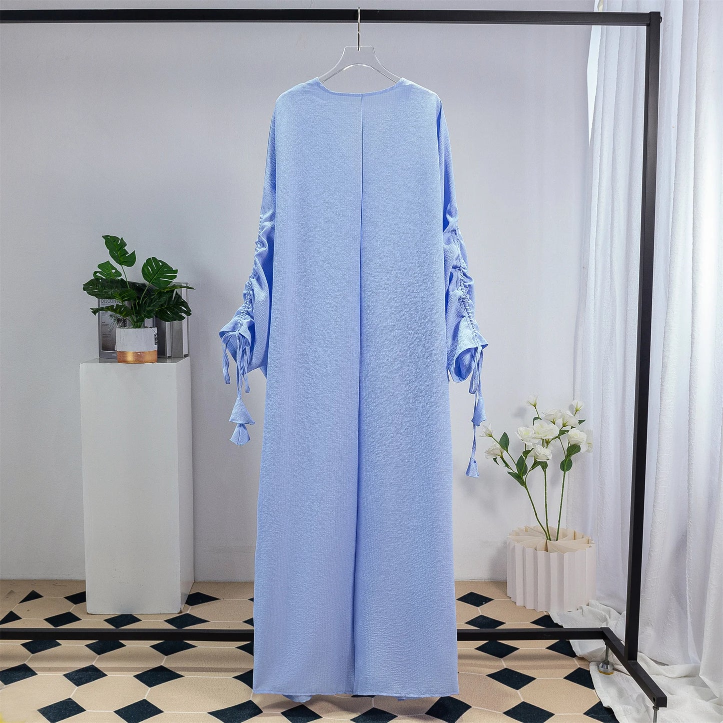 Muslim Open Front  Abaya Women Jilbabs Batwing Sleeves Loose Ramadan Maxi Length Dress Women Abayas Kaftan Outwear Cardigan Coat