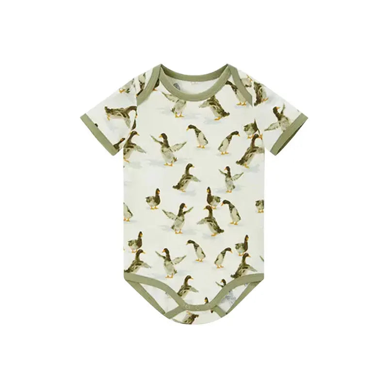 Cute Animal Print Newborn Clothes Boys Bodysuits Cotton Short Sleeve Baby Girl Clothes Summer Infant Bodysuits 3-18 Months