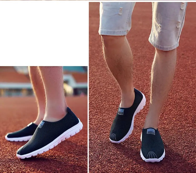 Couples summer Breathable net outdoor non-slip light walking casual walking shoes Walking men and women can be large size