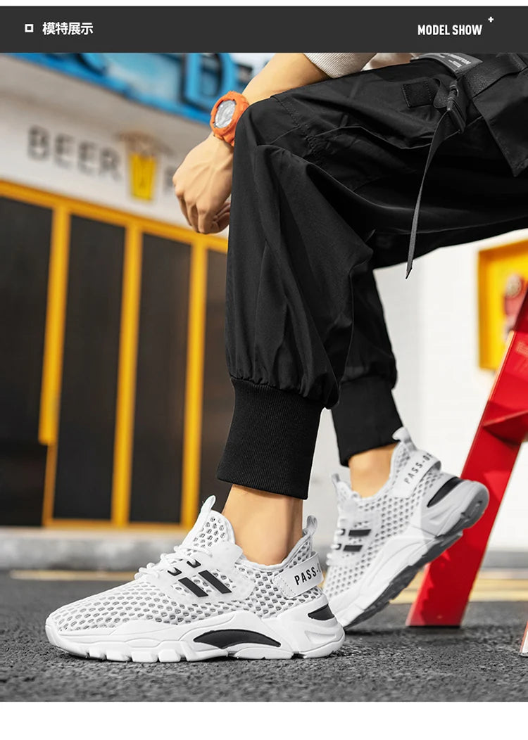 Men's new spring and summer mesh surface breathable non-slip casual sports shoes comfortable running shoes men's walking shoes