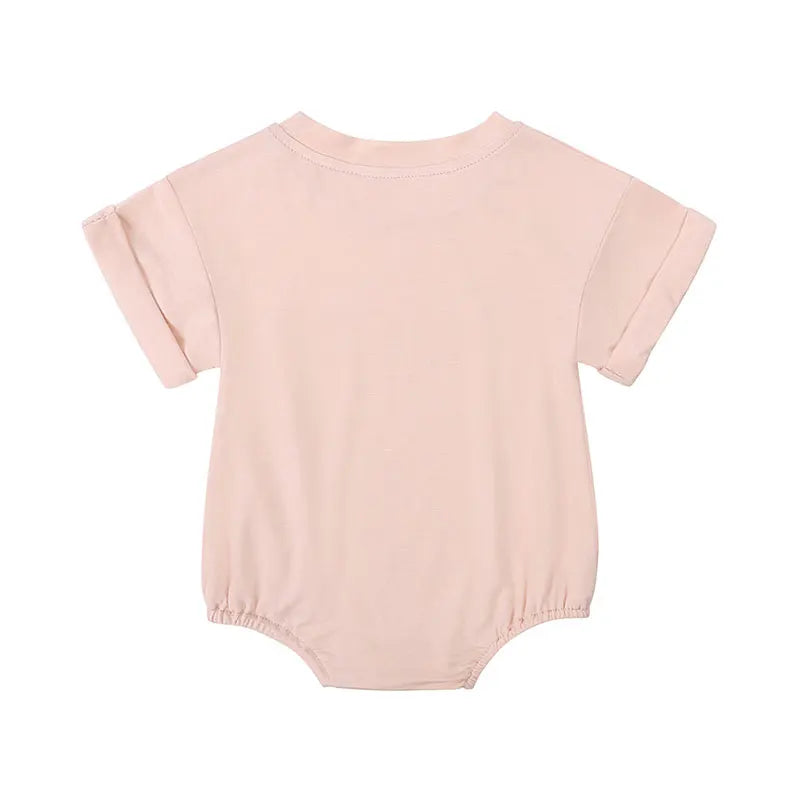 Bamboo Fiber Baby Clothing Boys Bodysuits Fashion Solid Color Short Sleeve Girls Bodysuits Summer Newborn Clothes 3-24 Months