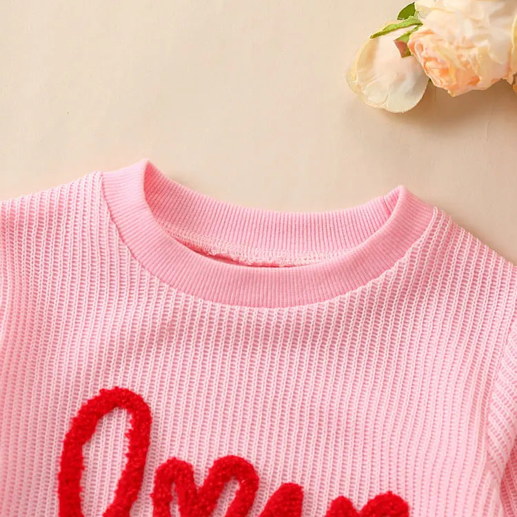 Cartoon Letter Newborn Clothes Newborn Clothes Girls Bodysuits Long Sleeve Knitted O-Neck Baby Boy Clothes 3-12 Months