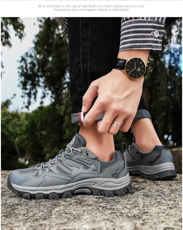 Large size men and women new spring and autumn leisure sports mountaineering shoes lovers anti-slip wear-resistant walking shoes