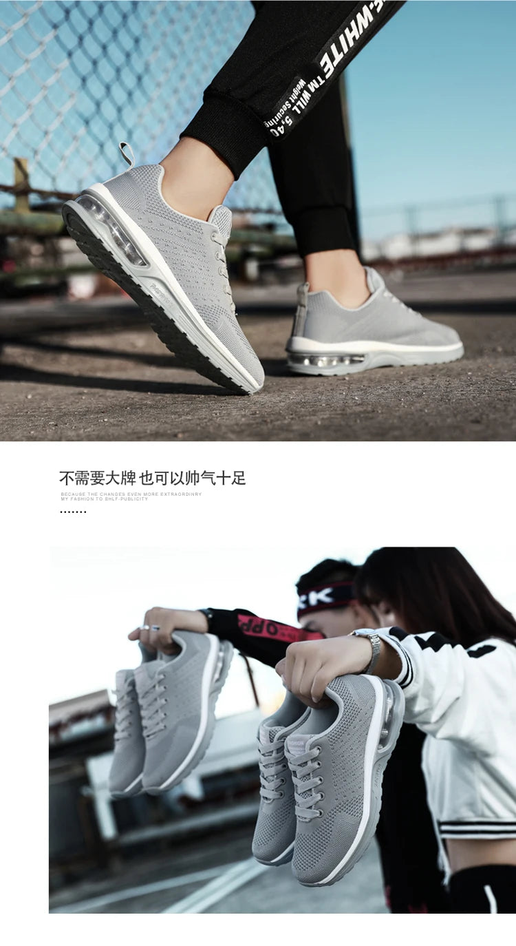 Men's and women's light casual sneakers Breathable mesh surface classic fashion lace-up walking and running shoes sneakers