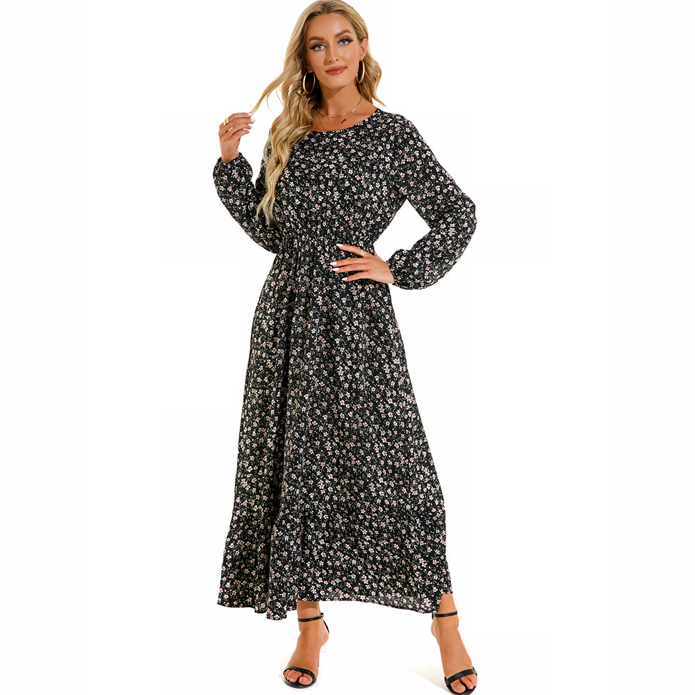 2023 Sping Summer Bohemian Women Maxi Dress Casual Long Sleeve High Waist Beach Woman Chiffon Dresses Floral Vestidoes Mujer New