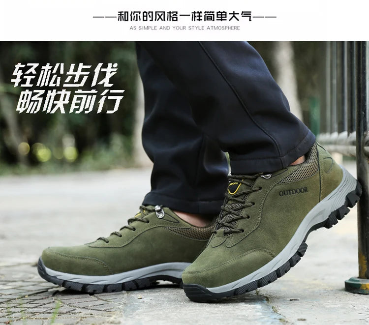 Men's casual sports shoes outdoor hiking shoes hiking plus size new non-slip comfortable men's shoes new designer