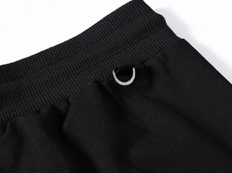 Spring Autumn Men Solid Thin Drawstring Sweatpants Mens Outer Cotton Sweatpants Sport Jogger Pant Men Casual Trousers Large Size