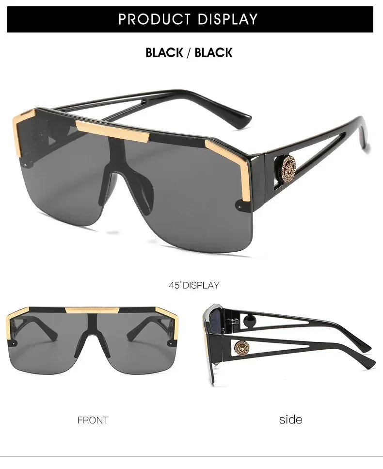 New Luxury Oversized Men Sunglasses Brand Designer Sun Glasses For Women Fashion Gradient Square Shades