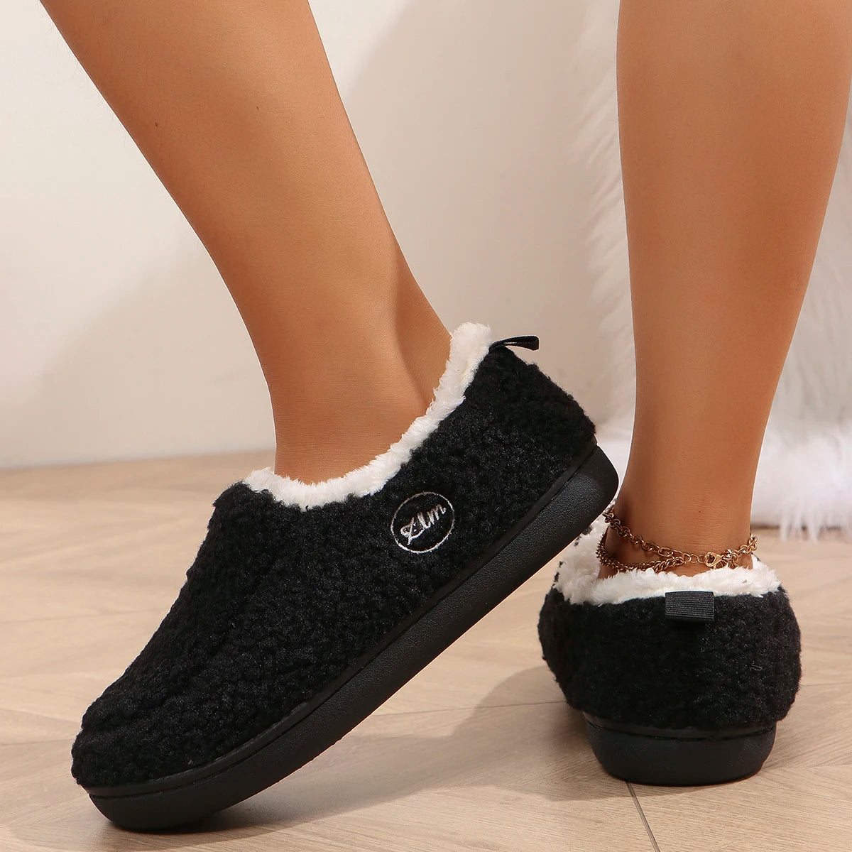 Women's new warm cotton shoes, comfortable and cute lazy shoes, cute short boots