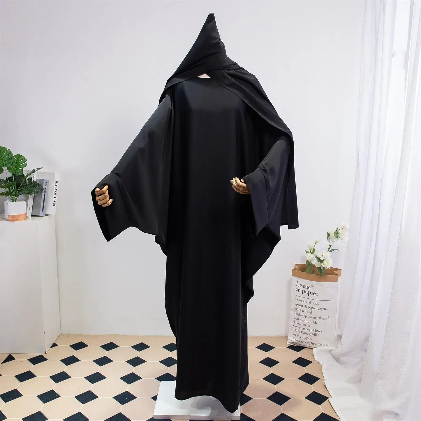 Two Pieces Muslim Abaya Women Jilbab Islamic With Hijab Clothing Dubai Saudi Robe Turkish Modesty Prayer Dresses Loose Kaftans