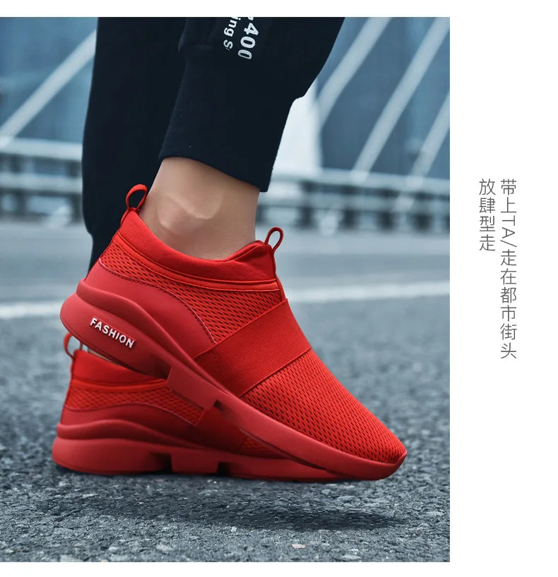 Spring and autumn new men's running shoes breathable non-slip light sports shoes comfortable training breathable men's shoes