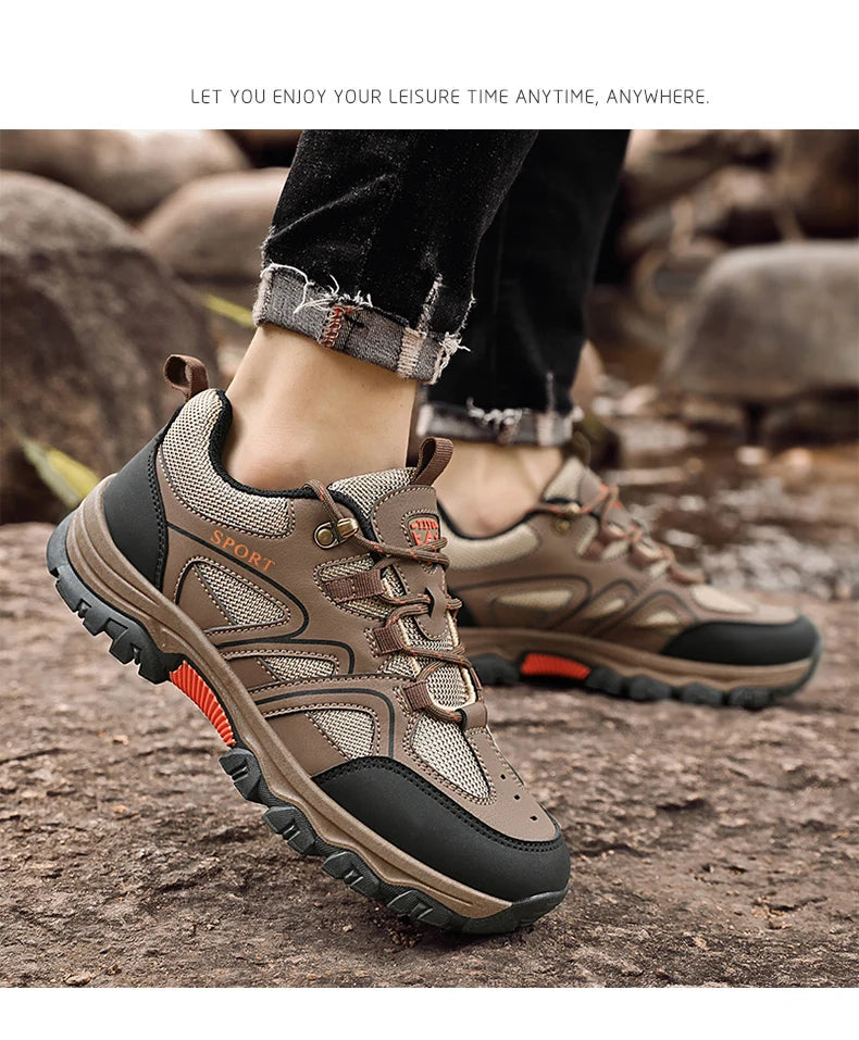 Men's running casual sneakers new mountaineering comfort men's shoes classic walking fitness shoes 2024 trainer men