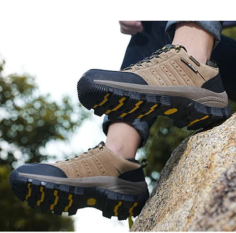 2024 Men's leisure sports outdoor hiking shoes plus size men jogging mountaineering men's shoes non-slip Spring and autumn new